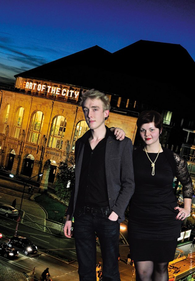 Theater Freiburg, Nachts, Sophie Passmann und Tobias Gralke, Heart of the City, Art of the City,
